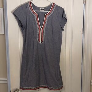 Mud Pie Blue Dress with Red and White Accents